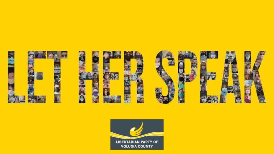 LET HER SPEAK: Sign Waving Protest – Libertarian Party of ...